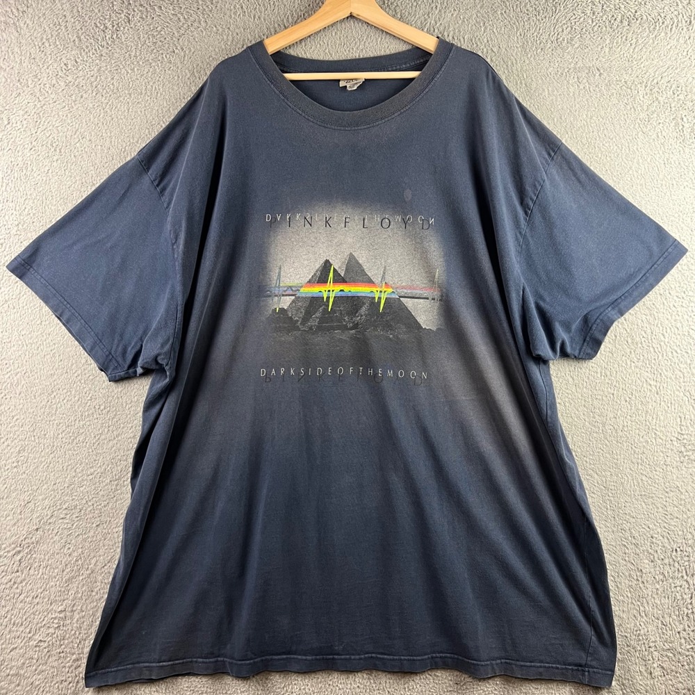 Liquid Blue Pink Floyd Dark Side of the Moon Graphic T-Shirt Mens Blue 5XL